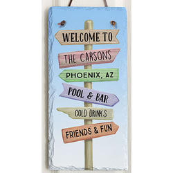 Personalized Journey Marker Vertical Slate Plaque