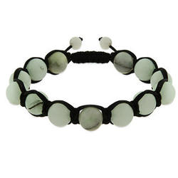 Light Jade Stone Balance Shamballa Style Bracelet