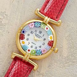 Millefiori Beads Blossom Watch