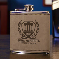 Personalized Courthouse Gravelstone Hip Flask