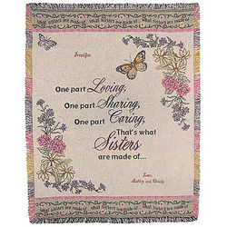 Sister Personalized Throw