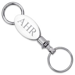 Engraved Oval Valet Key Chain
