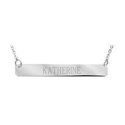 Sterling Silver Petite Name Bar Necklace