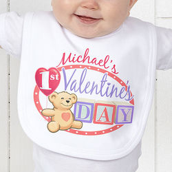 Personalized Baby's First Valentine's Day Bib