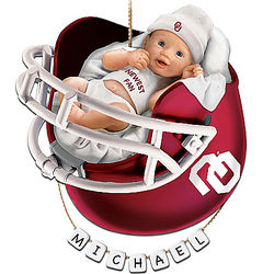 Oklahoma Sooners Personalized Baby's First Christmas Ornament
