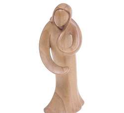 7" Thinking Jesus Wood Sculpture