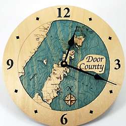 Door County Wood Wall Clock