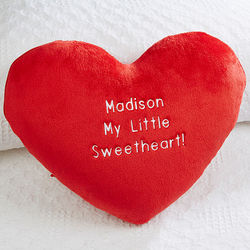 Personalized Lil' Sweetheart Plush Heart Pillow