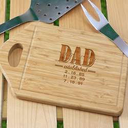 Engraved Dad Bamboo Cutting Board