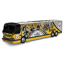 Pittsburgh Steelers Tour Bus Sculpture with Player Graphics