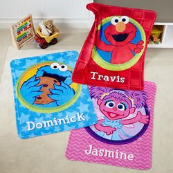 Personalized Sweet and Soft Sesame Street Blanket