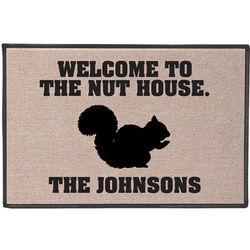 Welcome to the Nut House Personalized Doormat