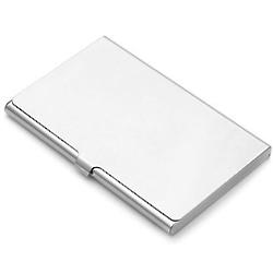 Polished Stainless Steel Engravable Business Card Holder