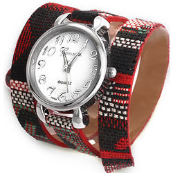 Aztec-Inspired Woven Wrap Watch