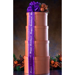 Copper Medium Gift Tower with Custom Imprinted Ribbon