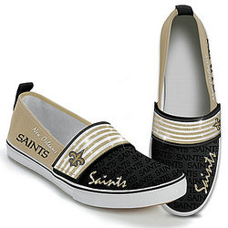 Women's New Orleans Saints Slip-On Canvas Shoes