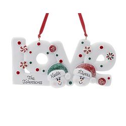 Personalized Love Couple Christmas Ornament