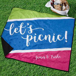 Personalized Summer Colors Picnic Blanket