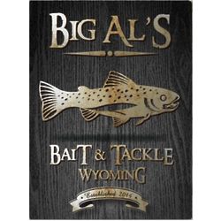 Personalized Midnight Trout 18x24 Canvas Sign