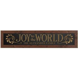 Personalized Joy to the World Framed 31" Wood Sign