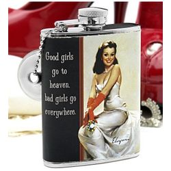 Vintage Vixen Good Girls Hip Flask