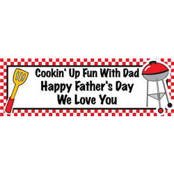 Father's Day Cookout Personalized Vinyl Banner