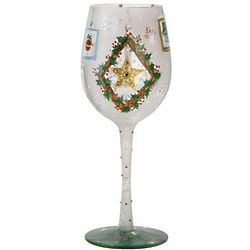 Frosted Window Panes Wine Glass
