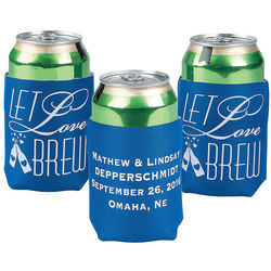 Personalized Let Love Brew Koozies