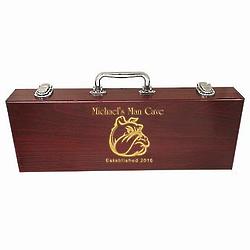 Personalized Man Cave Rosewood Barbecue Set