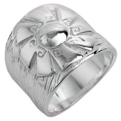 Andes Sun Sterling Silver Band Ring