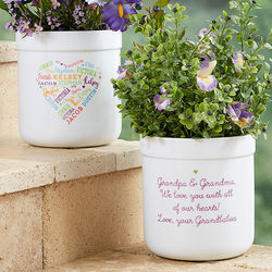 Close to Her Heart Personalized Flower Pot