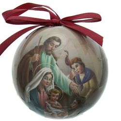 Holy Family with Praying Kings Decoupage Ornament
