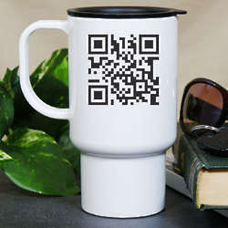 Personalized Scanable QR Code Travel Mug