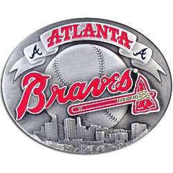 Atlanta Braves Pewter Belt Buckle