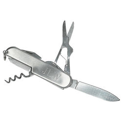Monogrammed Stainless Steel Pocket Knife