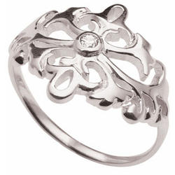 Sterling Silver Fleur Flourish Ring