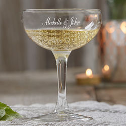 Personalized Wedding Coupe Champagne Glass