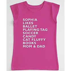 Girls' Likes Personalized T-Shirt