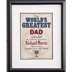 Personalized World's Greatest Framed Print