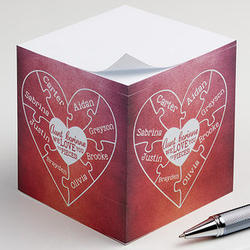 We Love You To Pieces Personalized Paper Note Cube