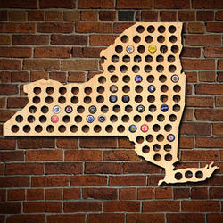 Giant Extra Large New York Beer Cap Map