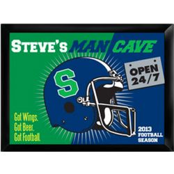 Open 24-7 Personalized Man Cave Framed Pub Sign