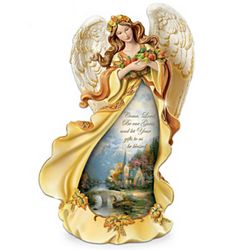 Thomas Kinkade Angel Of Grace Thanksgiving Figurine