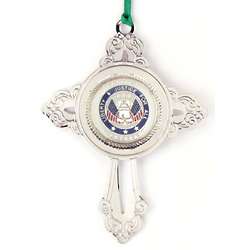 Engraved Retired Veteran Cross Ornament