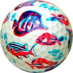 Blue Fish Golf Ball