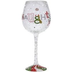 Naughty and Nice Super Bling Wine Glass