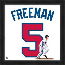 Atlanta Braves Freddie Freeman Framed Jersey Photo