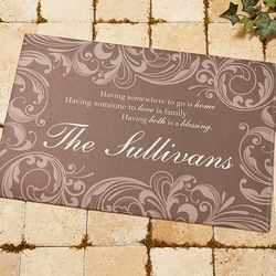 Personalized Family Blessings Doormat