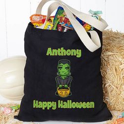 Personalized Halloween Characters Treat Bag