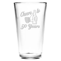 Personalized Cheers Birthday Pint Glass